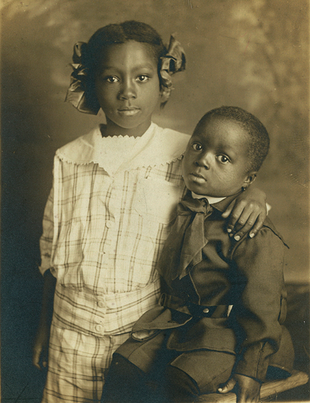Helen Dickens as a young girl with her younger brother, Charles Jr.